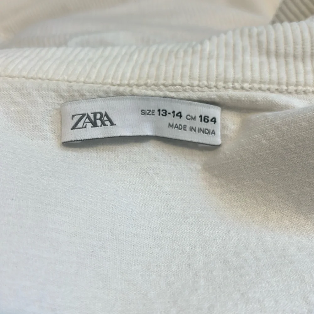 Zara White Corduroy Button Down Long Sleeve Shirt Jacket Girls Size 13/14